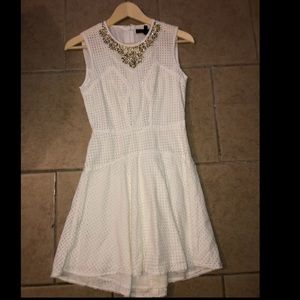 White Formal Jeweled Dress